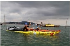 Dreigende wolken tijdens het kajakken - Sumatra Challenge