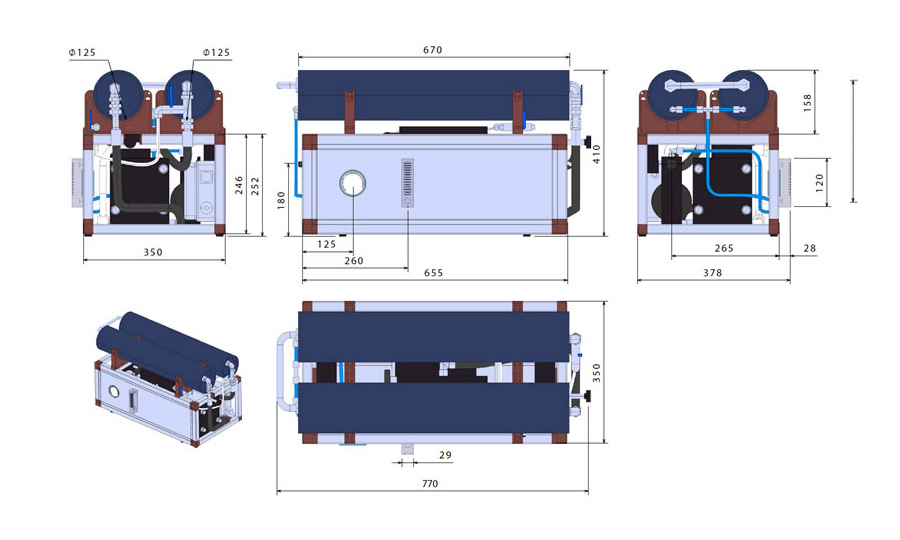 Modular 100 (afmetingen)